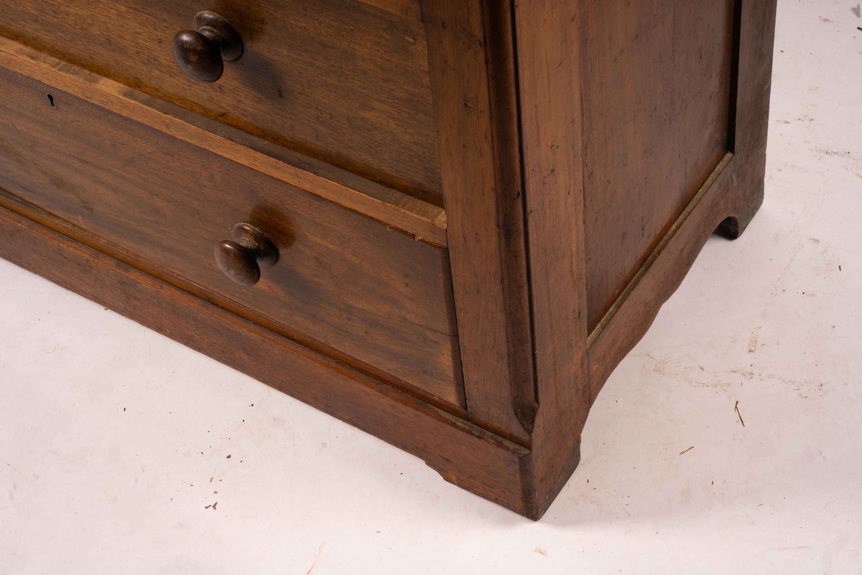 A pair of Victorian walnut chests, width 102cm, depth 49cm, height 99cm